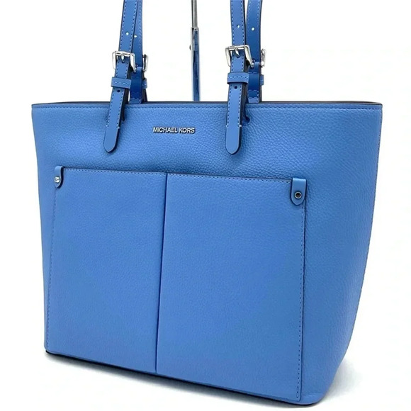 Michael Kors Jet Set Medium Pocket Tote Bag South Pacific Blue - Picture 1 of 12